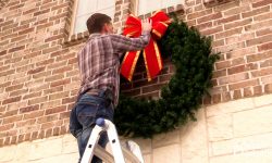 Easily Hang a Wreath on Brick
